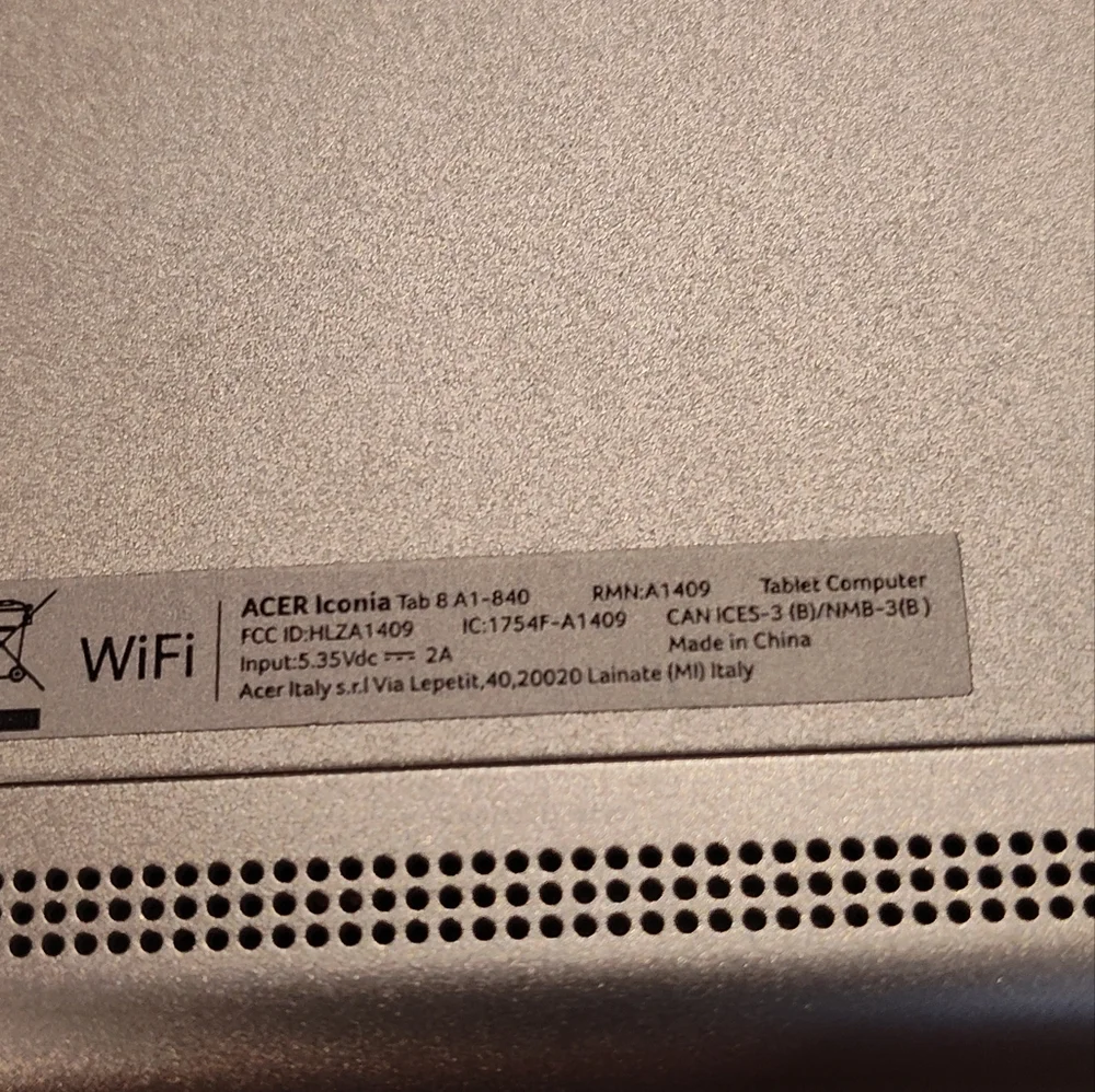 Like-New ACER Tablet 10/2014